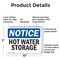 Signmission Hot Water Storage, 10 in W x Rectangle, Plastic OS-2PACK-NS-P-710-L-13528 - alternate 6